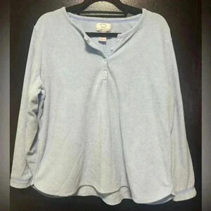 Oscar De La Renta Size Large Fleece Pajama Top Pajamas Lounge Wear Fleece